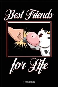 Best Friends For Life: Blank Lined Journal 6x9 - Cow And Farmer BFF Notebook I Funny Gift for Every Rancher, Cowboy and Cowgirl