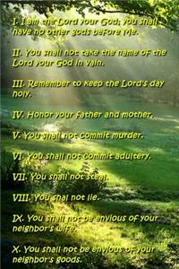 2020 Weekly Planner Religious Theme Ten Commandments Modern Wording