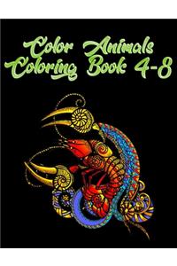 Color Animals Coloring Book 4-8