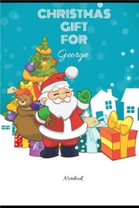 Christmas Gift For George College Ruled Notebook