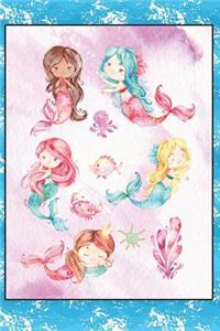 Mermaid Best Friends Watercolor Journal