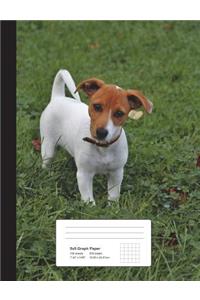 Jack Russell Terrier Puppy 5 x 5 Graph Ruled Composition Book