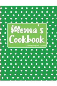 Mema's Cookbook Green Polka Dot Edition