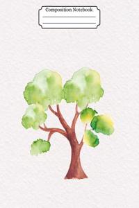 Composition Notebook Watercolor Tree Design Vol 2
