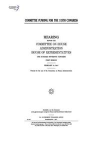Committee funding for the 115th Congress