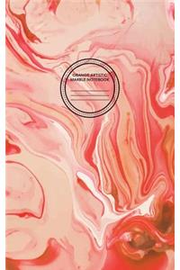 Orange Artistic Marble Notebook