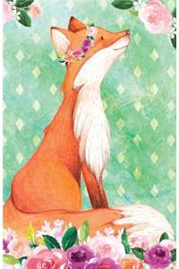 Bullet Journal for Animal Lovers Red Fox in Flowers