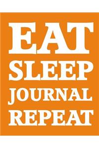 Bullet Dot Grid Journal - Eat Sleep Journal Repeat (Orange)