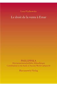 Le Droit de la Vente a Emar