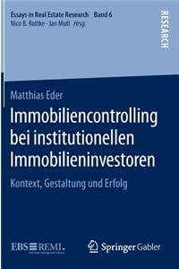 Immobiliencontrolling Bei Institutionellen Immobilieninvestoren