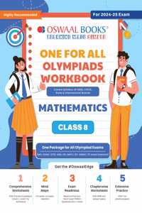 Oswaal One For All Olympiad Workbook Class 8 Mathematics for 2024-25 Exam