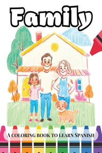 Family Bilingual Coloring Book