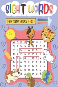 Sight words Word Search For Kids 4-8