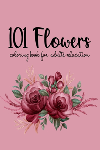 101 Flowers Coloring Book