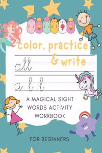 color, practice & write