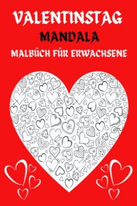 Valentinstag Mandala Malbüch für Erwachsene