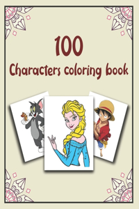 100 Characters Coloring Book