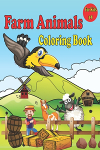 Farm Animals Coloring Book For Kids 3-8