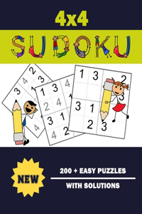 4x4 Sudoku 200 + Easy Puzzles With Solutions