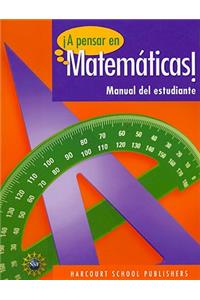 Harcourt School Publishers Pensar Math: Student Handbook Grade 5 2009