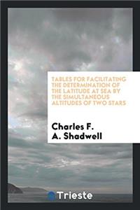 TABLES FOR FACILITATING THE DETERMINATIO