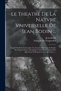 Le Theatre De La Natvre Vniverselle De Iean Bodin ...