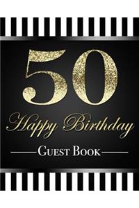 50 Happy Birthday Guest Book