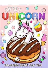 Sweet Unicorn Coloring Book for Kids