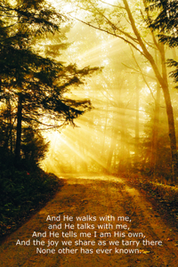 He Walks with Me Bulletin (Pkg 100) Funeral