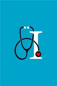 Initial I Monogram Stethoscope Journal