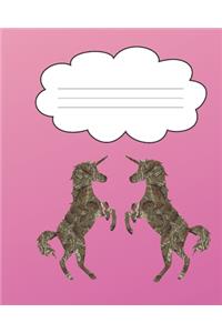 Camo Unicorn Pink Sketchbook