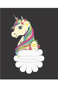 Pretty Notebook for Unicorn Lovers. Blank Ruled Journal