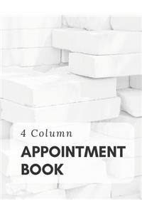 4 Column Appointment Book