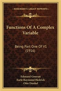 Functions of a Complex Variable