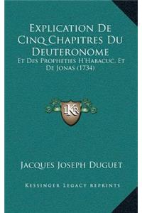 Explication De Cinq Chapitres Du Deuteronome