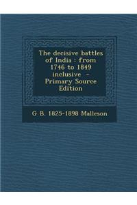 decisive battles of India