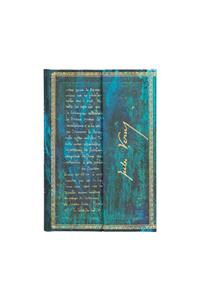 Paperblanks Verne, Twenty Thousand Leagues Embellished Manuscripts Collection Hardcover Mini Unlined Wrap Closure 176 Pg 85 GSM