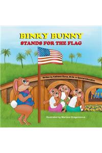 Binky Bunny Stands for the Flag