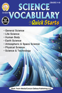 Science Vocabulary Quick Starts, Grades 4 - 8