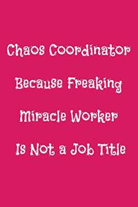 Chaos Coordinator Because Freaking Miracle Worker Is Not a Job Title