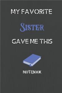 My Favorite Sister Gave me this Book, Funny Gift For Sister