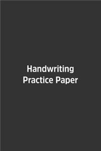 Handwriting Practice Paper.