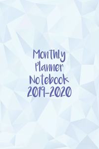 Monthly Planner Notebook 2019-2020