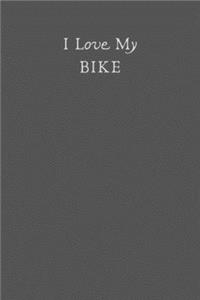 I Love My Bike Journal - Plain Blank Notebook