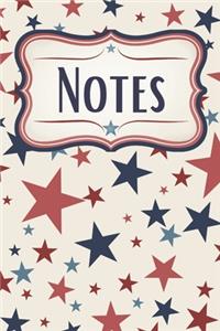 Patriotic Stars Liberty Notebook