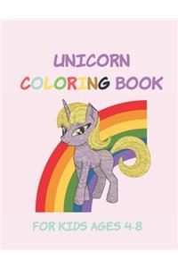 Unicorn Coloring Book for Kids Ages 4-8