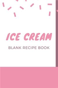 Ice Cream Blank Recipe Book