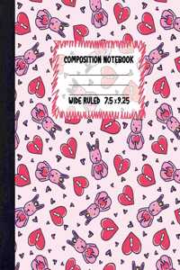 Pink Rabbit Composition Notebook