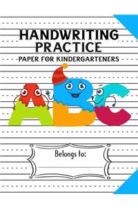 Handwriting Practice Paper for Kindergarteners