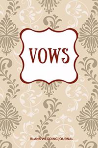 Vows Small Size Blank Journal-Wedding Vow Keepsake-5.5